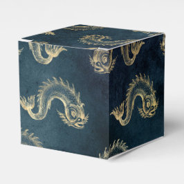 Caja Para Regalos Azul y dorado vintage náutico