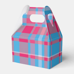 Caja Para Regalos Azul y rojo del tartán