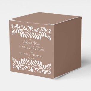 Caja Para Regalos Azulejo de Talavera Café con Leche Estilo Fiesta d