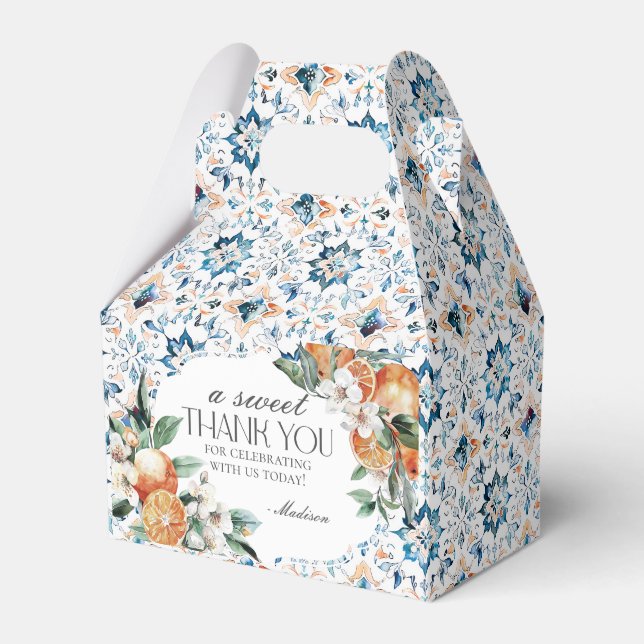 Caja Para Regalos Azulejo de Toscana Italiano Costero Toscano (Front Side)