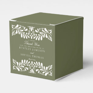 Caja Para Regalos Azulejo Verde Talavera Estilo Español Boda Fiesta 