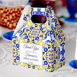 Caja Para Regalos Azulejos azules de Talavera ducha de novia estampa