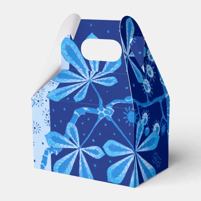 Caja Para Regalos Azure Frost Flower Favor Box (Reverso)