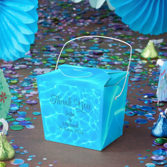 Caja Para Regalos Azure Turquoise Bleu Water Reflalism Minimalismo (Fiesta)