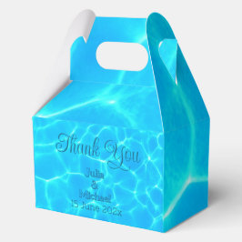 Caja Para Regalos Azure Turquoise Bleu Water Reflalism Minimalismo