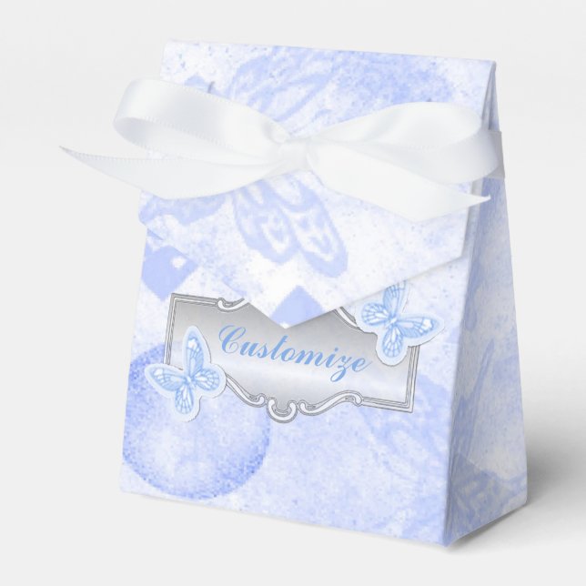 Caja Para Regalos Baby Blue Butterflies & Balloons Favorito Box (Front Side)