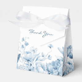 Caja Para Regalos Baby Boy Blue Watercolor Florals Tent Favor Box