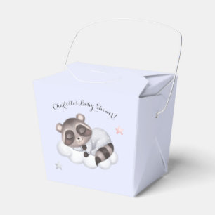 Caja Para Regalos Baby Boy Raccoon Blue Baby Shower