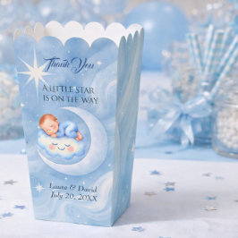 Caja Para Regalos Baby Boy Shower Invitan a la Moonlight Stars Water