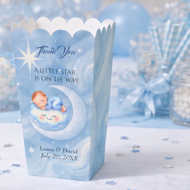 Caja Para Regalos Baby Boy Shower Invitan a la Moonlight Stars Water (Subido por el creador)