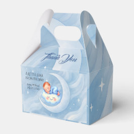 Caja Para Regalos Baby Boy Shower Invitan a la Moonlight Stars Water