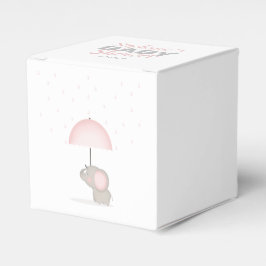 Caja Para Regalos Baby Elephant Pink Baby Shower