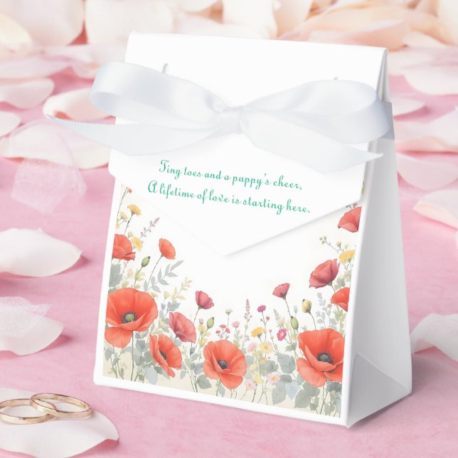 Caja Para Regalos Baby Girl and her Puppy Baby Shower  (Boda)