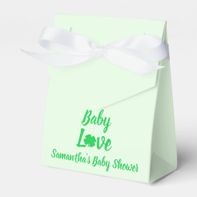 Caja Para Regalos Baby Love Shamrock Baby Shower (Front Side)