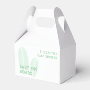 Caja Para Regalos Baby On Board Surfing Beach Watercolor Baby Shower