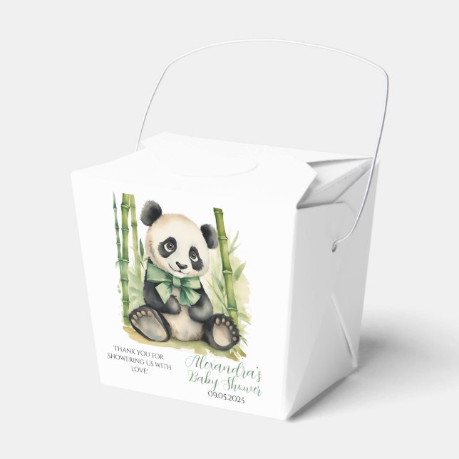 Caja Para Regalos Baby Panda Bear Baby Shower (Front Side)