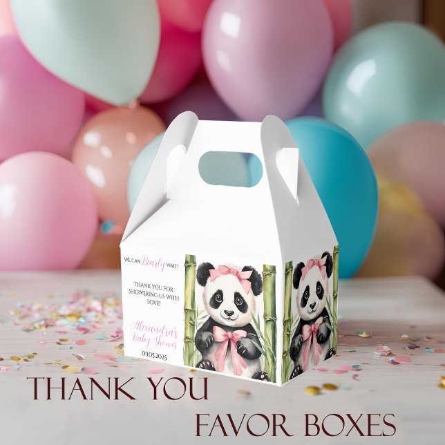 Caja Para Regalos Baby Panda Bear Bearly Wait Chicas Baby Shower (Subido por el creador)