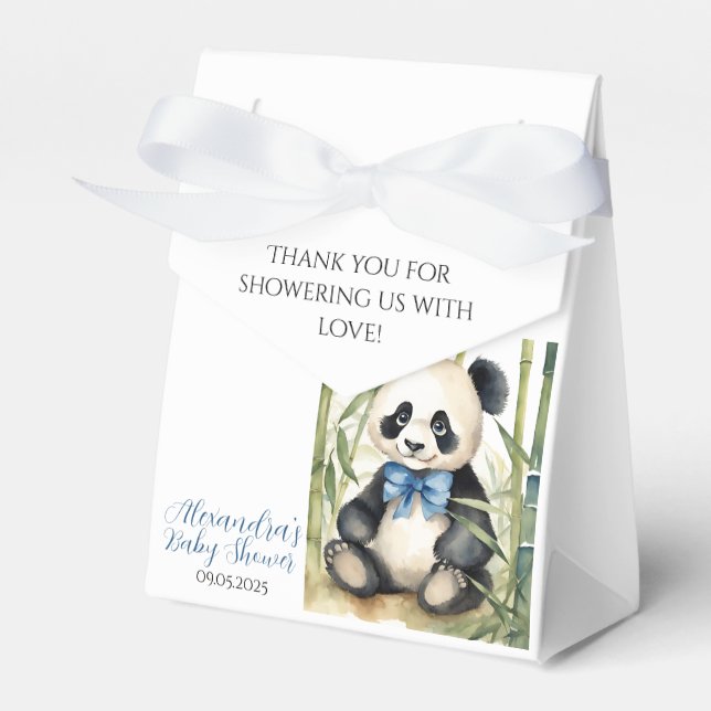 Caja Para Regalos Baby Panda Bear Boy Baby Shower (Front Side)