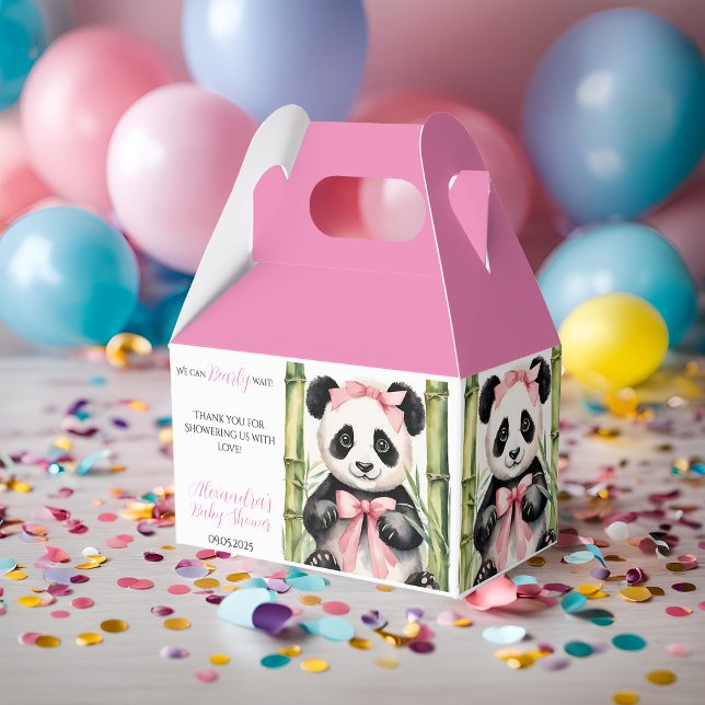 Caja Para Regalos Baby Panda Chica Bear Bearly Wait Baby Shower (Subido por el creador)