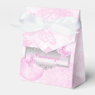 Caja Para Regalos Baby Pink Butterflies & Balloons Favorito Box