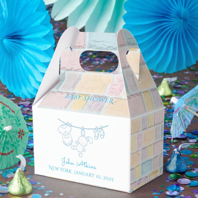 CAJA PARA REGALOS BABY SHOWER (Fiesta)