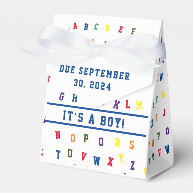 CAJA PARA REGALOS BABY SHOWER ABC (Front Side)