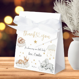 Caja Para Regalos Baby Shower Adorable Neutral Sleeping Animal Cloud