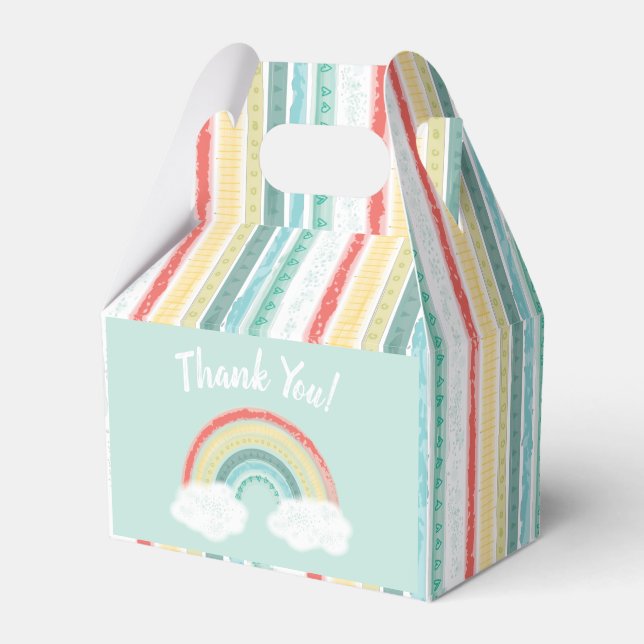 Caja Para Regalos Baby Shower arcoiris (Front Side)