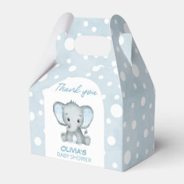 Caja Para Regalos Baby Shower azul Cute Elephant