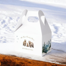 Caja Para Regalos Baby Shower Bear Adventure Snowy Mountains