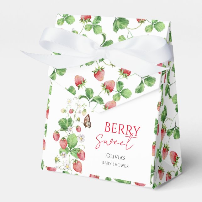 Caja Para Regalos Baby Shower Berry Sweet Strawberry (Front Side)