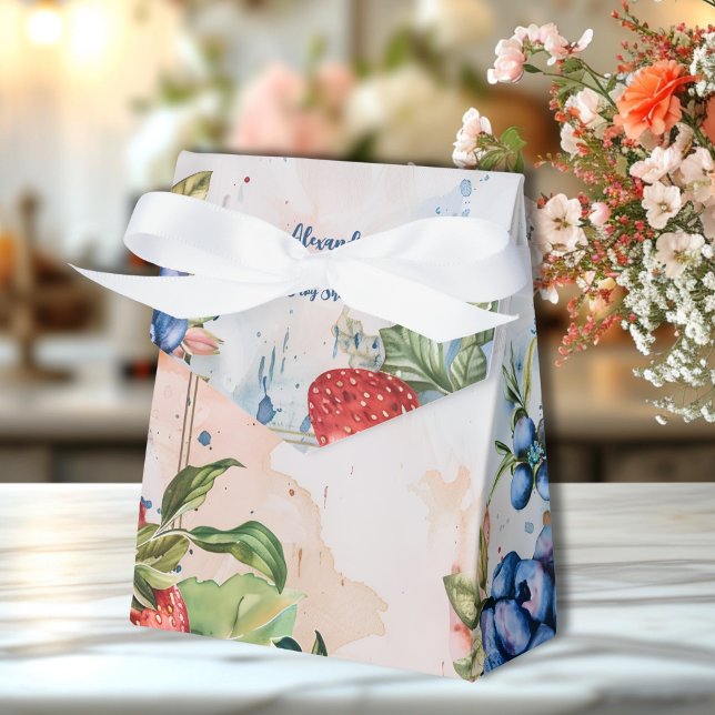 Caja Para Regalos Baby Shower Berry Sweet Wild Berries & Flowers (Subido por el creador)