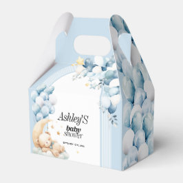 Caja Para Regalos Baby Shower Blue Bears and Balloons Favorito Box