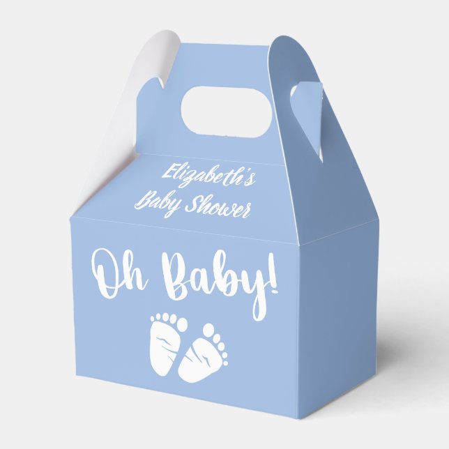 Caja Para Regalos Baby Shower Blue Gracias (Front Side)