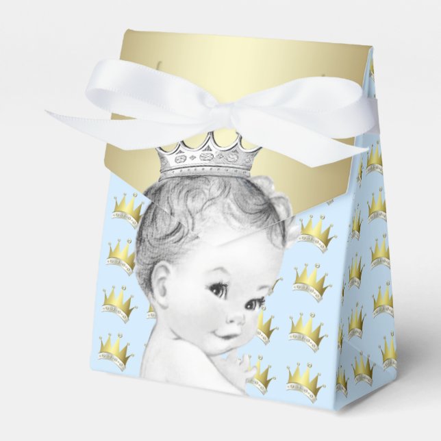 Caja Para Regalos Baby Shower Blue Prince (Front Side)