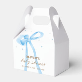 Caja Para Regalos Baby Shower Blue Simple Polka Dot