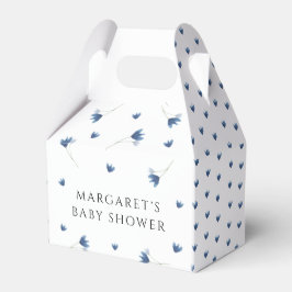 Caja Para Regalos Baby Shower Blue Wildflowers