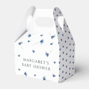 Caja Para Regalos Baby Shower Blue Wildflowers