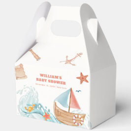 Caja Para Regalos Baby Shower Boho Ocean Boy Adventure