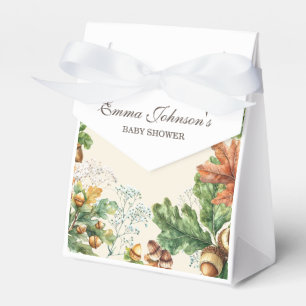 Caja Para Regalos Baby Shower Bosque Otoñal Rústico