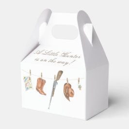 Caja Para Regalos Baby Shower Cazador Acuarela