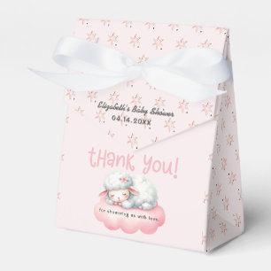 Caja Para Regalos Baby Shower Chica de cordero para bebé rosa dulce