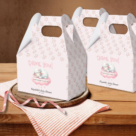 Caja Para Regalos Baby Shower Chica de cordero rosa