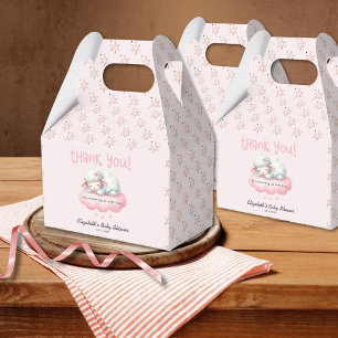 Caja Para Regalos Baby Shower Chica de cordero rosa