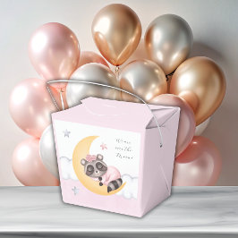 Caja Para Regalos Baby Shower Chica de Dreamy Over the Moon Raccoon