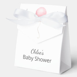 Caja Para Regalos Baby Shower Chica de globos rosados modernos