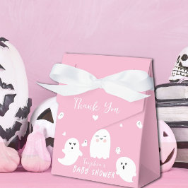 Caja Para Regalos Baby Shower Chica fantasma de Halloween rosa