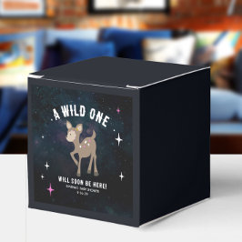 Caja Para Regalos Baby Shower Chica rosado de un ciervo cósmico salv