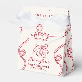 Caja Para Regalos Baby Shower Chica rosado del pastel de cerezo rojo