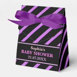 Caja Para Regalos Baby Shower con bandas de monograma